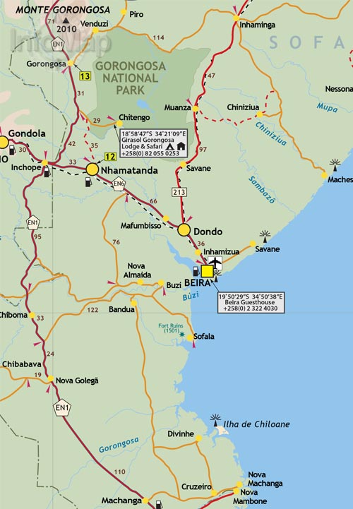 Mozambique and Malawi - Digital PDF Map - Image 2