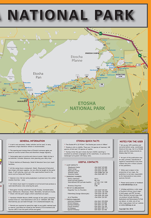 Etosha National Park - Digital PDF Map - Image 3
